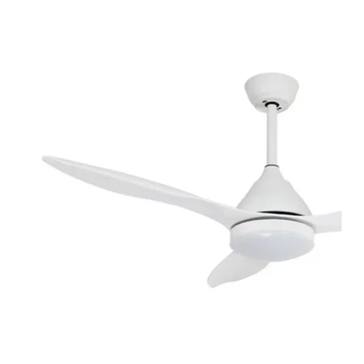 Ventilador de techo Stel blanco LED 20W 3CCT acabado blanco estilo moderno motor DC 120cm Ø