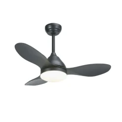 Ventilador de techo Stel Mini negro LED 20w 3CCT acabado negro estilo moderno motor DC 92cm Ø