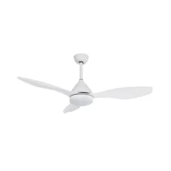 Ventilador de techo Stel blanco LED 20W 3CCT acabado blanco estilo moderno motor DC 120cm Ø