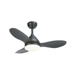 Ventilador de techo Stel Mini negro LED 20w 3CCT acabado negro estilo moderno motor DC 92cm Ø
