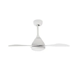 Ventilador de techo Stel Mini blanco LED 20w 3CCT acabado blanco estilo moderno motor DC 92cm Ø