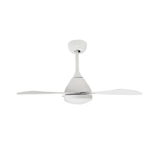 Ventilador de techo Stel Mini blanco LED 20w 3CCT acabado blanco estilo moderno motor DC 92cm Ø