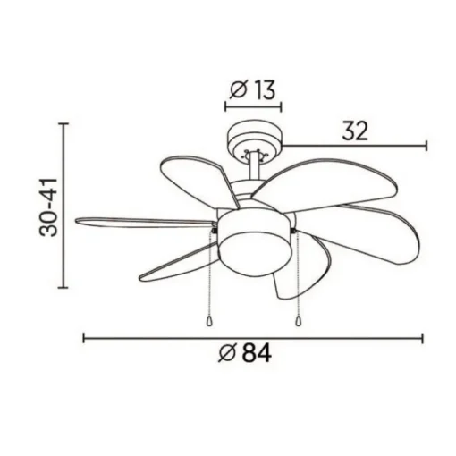 Ventilador de techo Tabit cuero 1xE27 acabado cuero (oro envejecido) aspas acabado marrón estilo moderno motor AC 84cm Ø