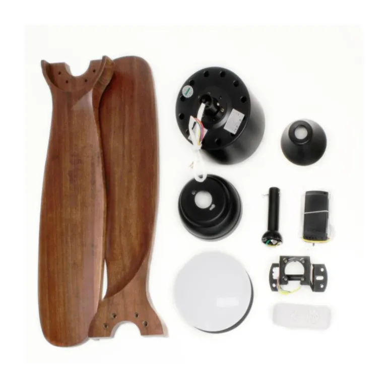 Ventilador de techo Taga negro/madera LED 18W 3CCT acabado negro aspas de madera maciza estilo moderno motor AC 132cm Ø