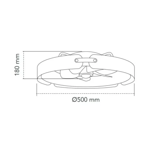 Ventilador de techo Tivoli marrón LED 50w 3CCT acabado marrón estilo rústico plafón ventilador motor DC 50cm Ø
