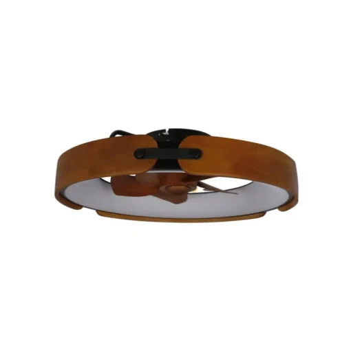 Ventilador de techo Tivoli marrón LED 50w 3CCT acabado marrón estilo rústico plafón ventilador motor DC 50cm Ø