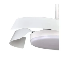 Ventilador de techo Tusa blanco LED 36w 3CCT acabado blanco estilo moderno aspas plegables motor DC 107cm Ø
