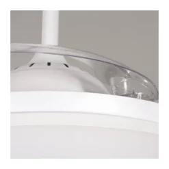 Ventilador de techo Vera blanco LED 35W 3CCT acabado blanco estilo moderno aspas plegables motor DC 106cm Ø