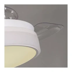 Ventilador de techo Vera blanco LED 35W 3CCT acabado blanco estilo moderno aspas plegables motor DC 106cm Ø