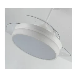 Ventilador de techo Vera blanco LED 35W 3CCT acabado blanco estilo moderno aspas plegables motor DC 106cm Ø
