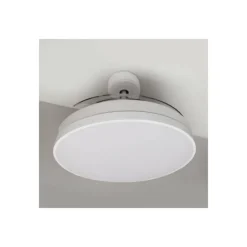 Ventilador de techo Yet LED 36w 3CCT acabado blanco estilo moderno aspas plegables motor DC 106cm Ø